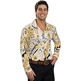 Rubies Mens Retro Halloween Costume Party Floral 60s 70s Shirt 