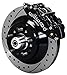 NEW WILWOOD FULL FRONT DISC BRAKE KIT, 13" DRILLED ROTORS, BLACK SUPERLITE 6 PISTON CALIPERS, PADS, COMPATIBLE WITH 1974-1980 PINTO, MUSTANG II, BOBCAT, 5 LUG, 1974, 1975, 1976, 1977, 1978, 1979, 1980