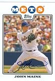 John Maine autographed Baseball Card (New York Mets) 2008 Topps Baseball Card #171