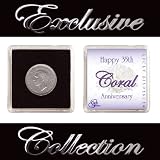 LUCKY SIXPENCE FOR 35TH CORAL WEDDING ANNIVERSARY