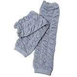 日本製オーガニック コットン100％ 【ロングタイプ】レッグウォーマー (ダスティーブルー)