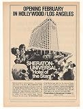 1969 Sheraton Universal Hollywood Hotel Stars Opening Print Ad