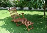 garden and patio furnitures item: 5-position Reclining Folding Steamer Lounge