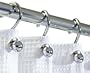 Silver CHROME finish rings S hook Shower Curtain Hooks (12-pk.)