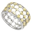 Gold Plated Stars Sterling Silver Ring Sizes: 5-9