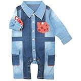 【H28年春物】 CHILD CHAMP(チャイルド チャンプ) ヒッコリー/ダンガリーロールアップシャツカバーオール 70cm/NB NO.C-86161516