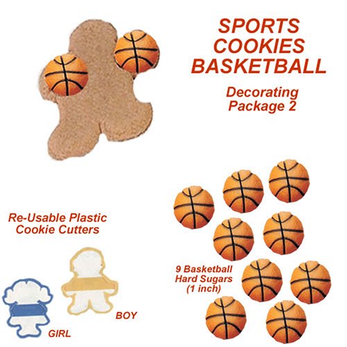 Basketball Cakes Cookies - Do-It-Yourself Cookies Decorating Pkg.2 SAVE $0.62 by Lucks, Wilton