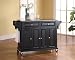 Crosley Furniture Solid Granite Top Kitchen Cart/Island in Black