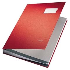 Esselte Leitz 57000025 Unterschriftsmappe, 20 F�cher, �berzug PP, rot
