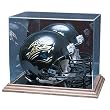 Full Size Football Helmet Display Case (No Logo) (Wood Base)