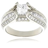 14k White Gold Pre-Set Diamond Engagement Ring (1 cttw, G-H Color, SI2 Clarity), Size 7