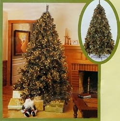 9.5' Pre-Lit Mixed Tip Cascade Artificial Christmas Tree Clear Lights #170621C
