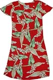 Shell Ginger Hawaiian Aloha Cap Sleeve Short Tank Dress