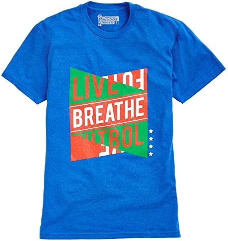 Live Breathe Futbol Men's Italy Tee Shirt (Small) - 4 World Cup Wins!