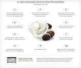 1lbs Organic Shea Butter - Pure & Unrefined Grade A, Ivory African Raw Shea Butter With DIY Skin Care Recipes for Skin, Hair, Stretch Marks - Best for Making Creams, Lotions and Moisturizers - Best For Dry or Acne-Prone Skin, Eczema, Anti-Aging Agent & Nourishes Your Skin - No Additives OR Artificial Preservatives - Ethically Traded 1lbs. (16oz)