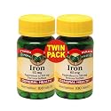 Spring Valley - Iron 65 mg, 200 Tablets - Equivalent to 325 mg Ferrous Sulfate, Twin Pack