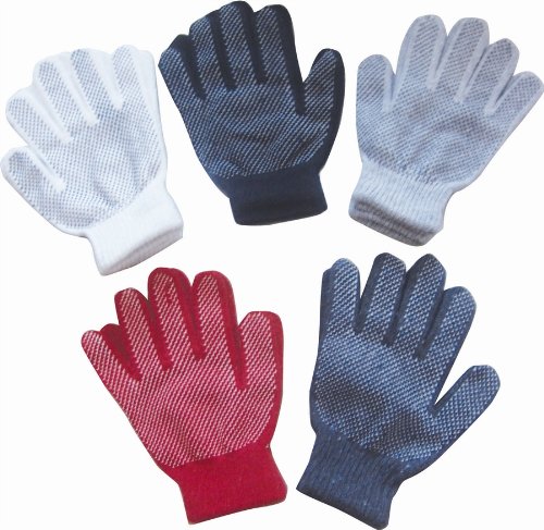 OPTÂ® Brand. 12 Pairs Wholesale Kids Children Magic Knit Stretch Gripper Gloves. USA Trademark Registered Code: 86522969.