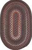 Robin Rugs charcoal-brown Wool Luv Braided 1' 10 x 9' Oval Area Rug