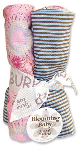 Trend Lab Spirograph Set of 4 Burp Cloths