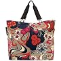 Art Deco Mod Floral Retro Large Shopper XL Tote Bag ~ Reisenthel, Germany