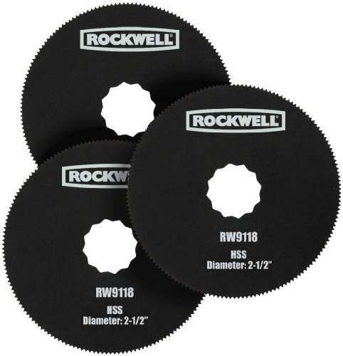 Rockwell RW9118.3 Sonicrafter 2-1/2-Inch HSS Circle Blade, 3-Piece