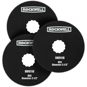 Rockwell RW9118.3 Sonicrafter 2-1/2-Inch HSS Circle Blade, 3-Piece
