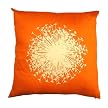 Thai Silk Decorative Pillow - Orange Dandelion (20x20")