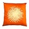 Thai Silk Decorative Pillow - Orange Dandelion (20x20")