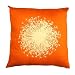 Thai Silk Decorative Pillow- Orange Dandelion(20x20