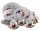 Royal Worcester Evesham Gold 26 Piece Set- Dinner, Salad, Bread and Butter, Teacup and Saucer, Soup Plate, Oval Dish and Oval Platter
