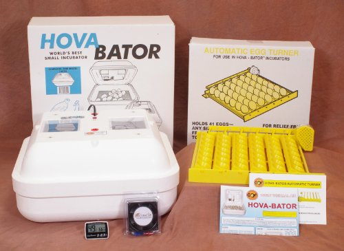 HovaBator Advanced Egg Incubator Combo Kit: includes incubator, fan kit, egg turner, digital thermometer/hygrometer