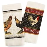 Country Rooster Terry Cloth Dish Towel - Set of 2 by CentralChef