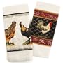 Country Rooster Terry Cloth Dish Towel - Set of 2