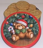 Gourmet Food : Scott's Cakes 1 lb. Peanut Butter Cookies in a Teddy Bear Tin