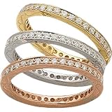 1 1/2 Ct.T.W. Round Brilliant Cut Diamonds, 14Kt. Yellow, White and Rose Gold.