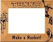 Laser Engraved Wood Female Tennis Picture / Photo Frame