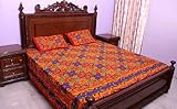 Multi-Color Kantha Stitch Bedspread with Printed Tassellations - Pure Cotto ....