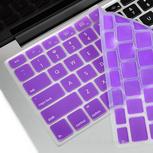 TopCaseÂ® PURPLE Keyboard Silicone Cover Skin for Macbook 13" Unibody / Macbook Pro 13" 15" 17" with or without Retina Display+ TOPCASEÂ® Mouse Pad
