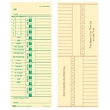 Tops(R) Time Cards (Replaces Original Card 10-800762), Numbered Days, 2-Sided, 9in; x 3 1/2in;, Box Of 500