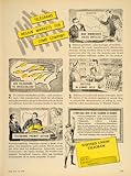 1948 Ad Western Union Telegram Business Combs Cartoon - Original Print Ad