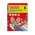 Herlitz 8648008 Wachsmalstifte 10 St�ck, unterschiedliche Farben mit Gummigriffzone