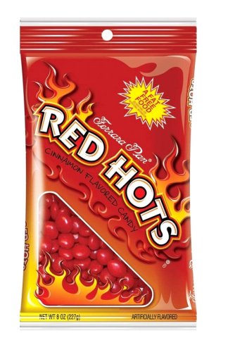 Ferrara Pan Hanging Bag Red Hots, 8-Ounce Bags (Pack of 24) by Ferrara Pan