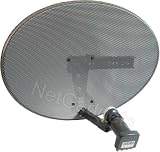 picture of Satgear Sky/Freesat - New Zone 1 Satellite HD Mini Dish Kit with Quad LNB, 20m Twin Cable and Brackets, All Fixings and Wall Bolts- Perfect For Sky/Freesat, Includes Exclusive Satgear 2 Year Warrenty and Full Set Up Guide