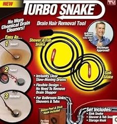 NEW TURBO SNAKE DRAIN HAIR REMOVAL TOOL SINK SNAKE!!