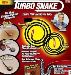 NEW TURBO SNAKE DRAIN HAIR REMOVAL TOOL SINK SNAKE!!