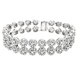 Sterling Silver Round Cut Colorless White Pave Set Cubic Zirconia Hypoallergenic Tennis Bracelet