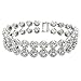 Sterling Silver Round Cut Colorless White Pave Set title=