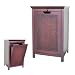 Elite Home Fashions Laundry Hamper with Tilting Cane-Paneled Door, Espresso
