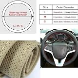 SIZE M CAR STEERING WHEEL MAN-MADE LEATHER COVER FOR NISSAN PONTIAC PORSCHE SAAB by PH