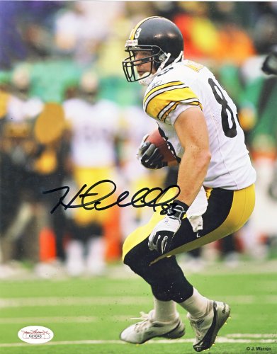 Heath Miller Autographed Steelers 8x10 Photo (White Jersey-Running) w/ JSA COA